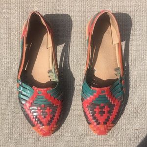 Vintage Multi-Colored Huaraches Sandals
